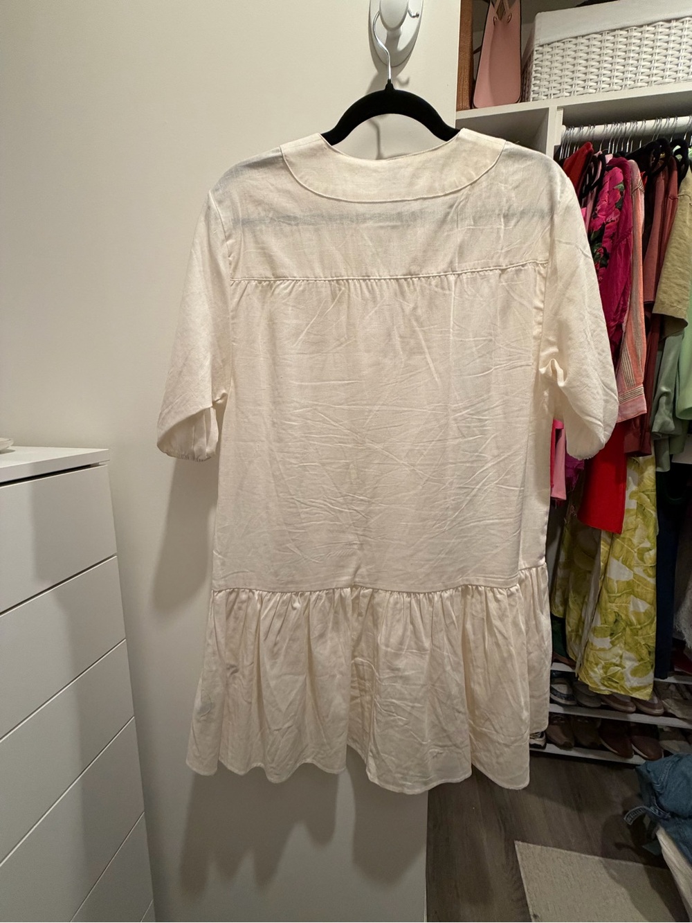 H&M Cream Peasant Tunic with Tassel Tie - Picture 3 of 5